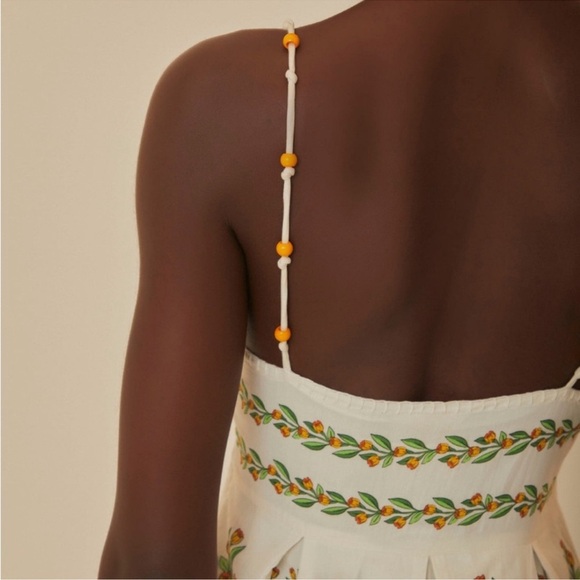 NWOT FARM Rio Off-White Tropical Lightness Floral Sleeveless sundress Maxi sz S - Picture 5 of 14
